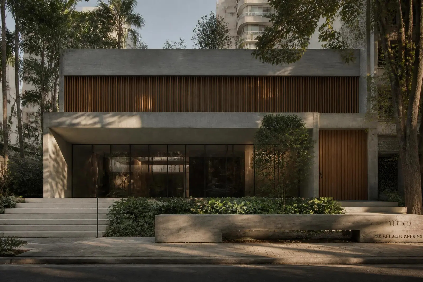 Fachada de residência contemporânea de alto padrão em São Paulo